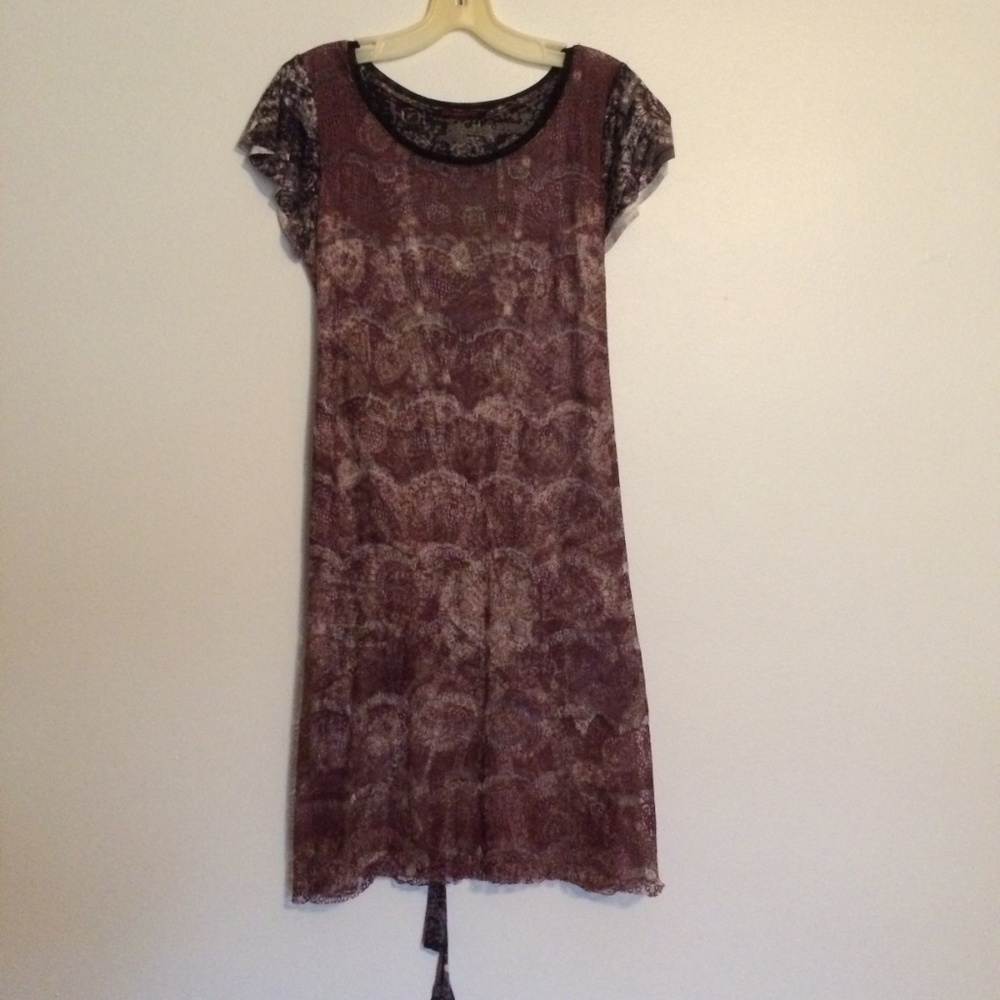 Custo Barcelona Dress With Lace Overlay